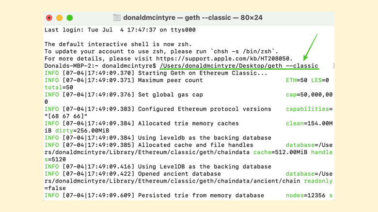 Running an ETC Core-Geth node.